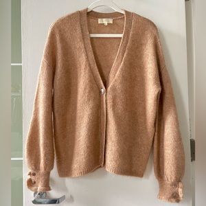 Sézane camel wool cardigan